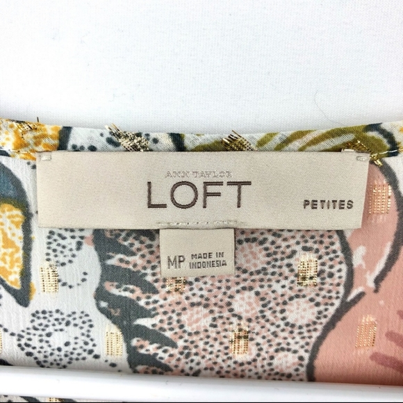 Loft shimmer dress flounce hem - Picture 14 of 15